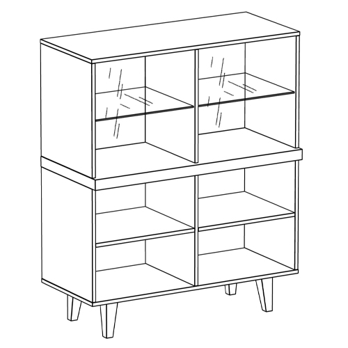 Буфет с зеркальными дверцами Arden Cabinet Буфет с зеркальными дверцами Arden Cabinet в Волгограде