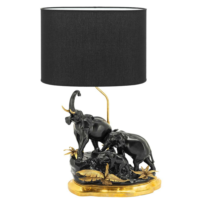 Настольная лампа ABHIKA TABLE LAMP ELEPHANT Черный Золотой Настольная лампа ABHIKA TABLE LAMP ELEPHANT Черный Золотой в Волгограде | Loft Concept