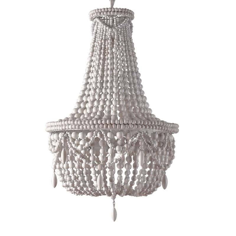 Люстра RH Anselme White Wood Large Chandelier Белый Люстра RH Anselme White Wood Large Chandelier Белый в Волгограде | Loft Concept