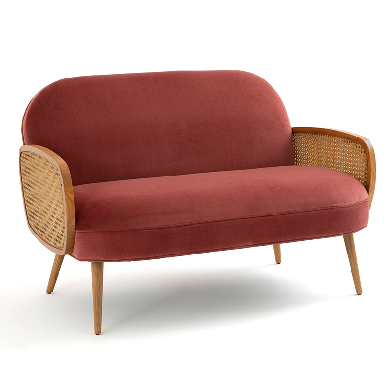 Диван Morten Wicker Crimson Sofa Малиновый Малиновый (Crimson) Диван Morten Wicker Crimson Sofa Малиновый Малиновый (Crimson) в Волгограде | Loft Concept