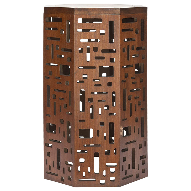 Приставной стол Theon Side Table Brown Коричневый Приставной стол Theon Side Table Brown Коричневый в Волгограде | Loft Concept