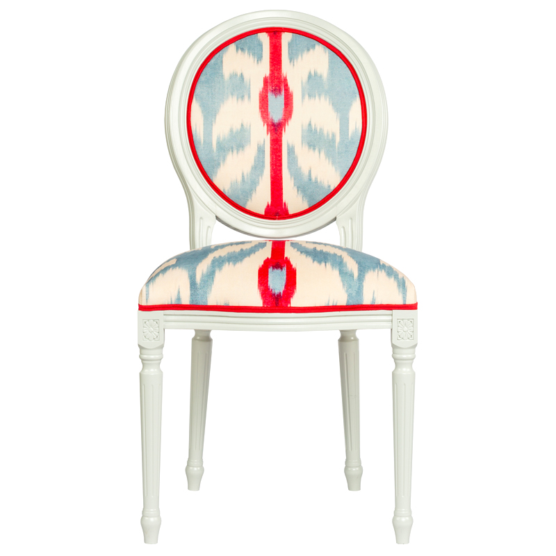 Стул Ikat Pattern с белым основанием Белый Мульти Стул Ikat Pattern с белым основанием Белый Мульти в Волгограде | Loft Concept