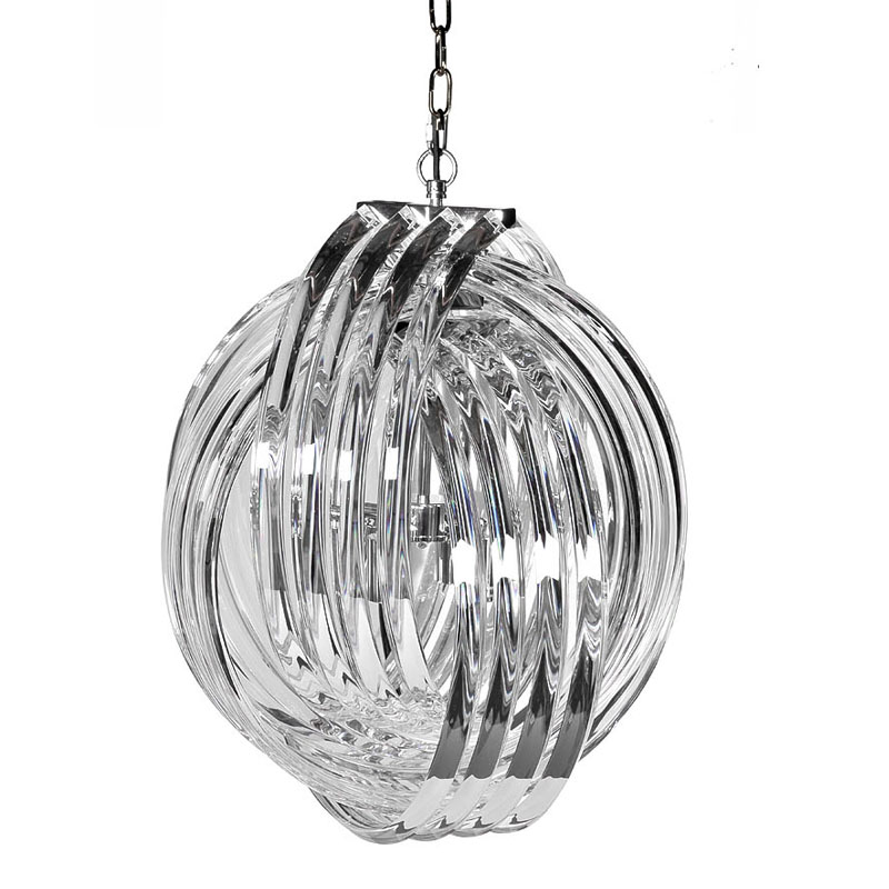 Люстра Retro FROZEN GLASS Chandelier Plexus Хром в Волгограде | Loft Concept 