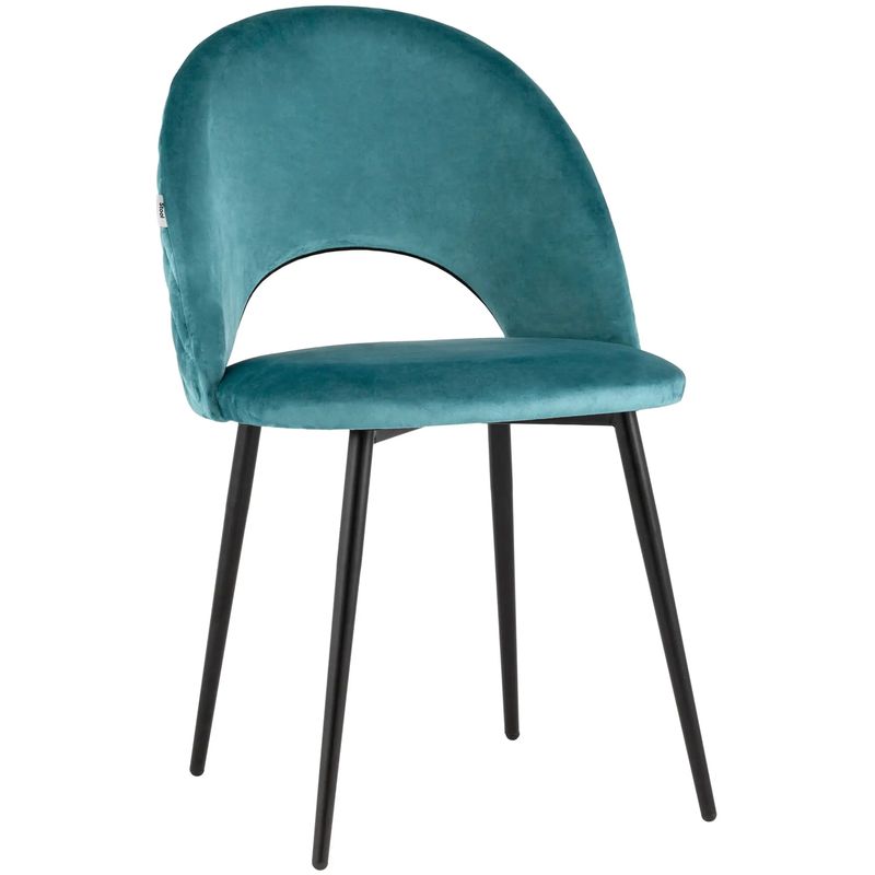 Стул CLIFF Chair Бирюзовый Велюр Бирюзовый Черный Стул CLIFF Chair Бирюзовый Велюр Бирюзовый Черный в Волгограде | Loft Concept