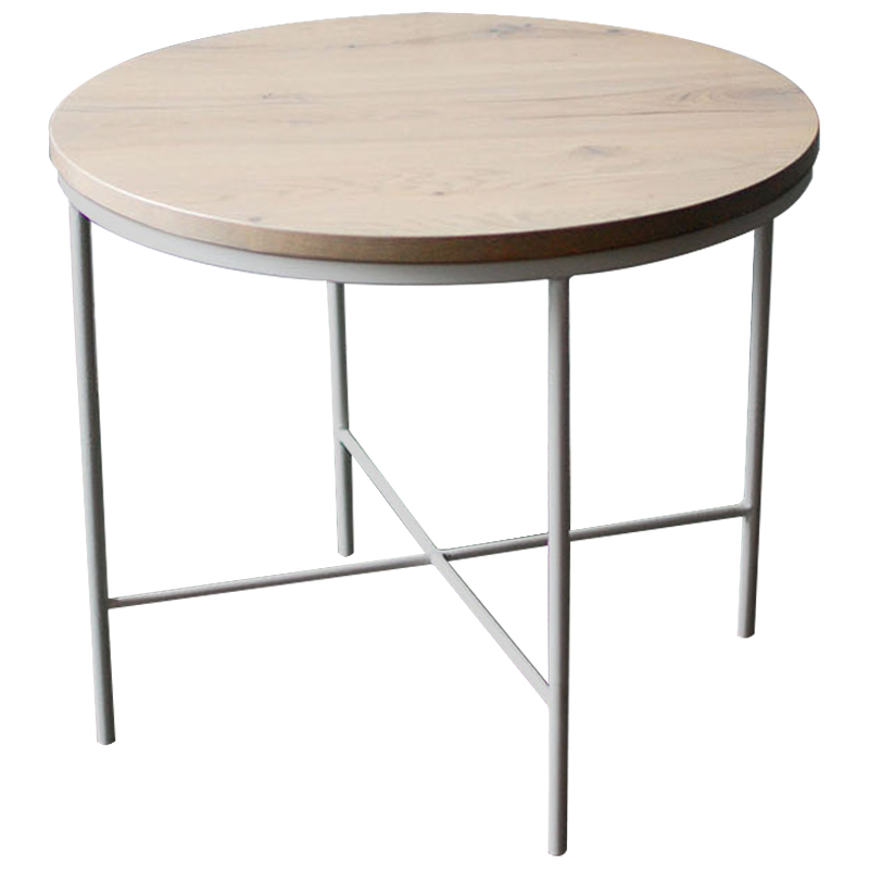 Кофейный стол Nava White Industrial Metal Rust Coffee Table Светлый дуб Белый Кофейный стол Nava White Industrial Metal Rust Coffee Table Светлый дуб Белый в Волгограде | Loft Concept