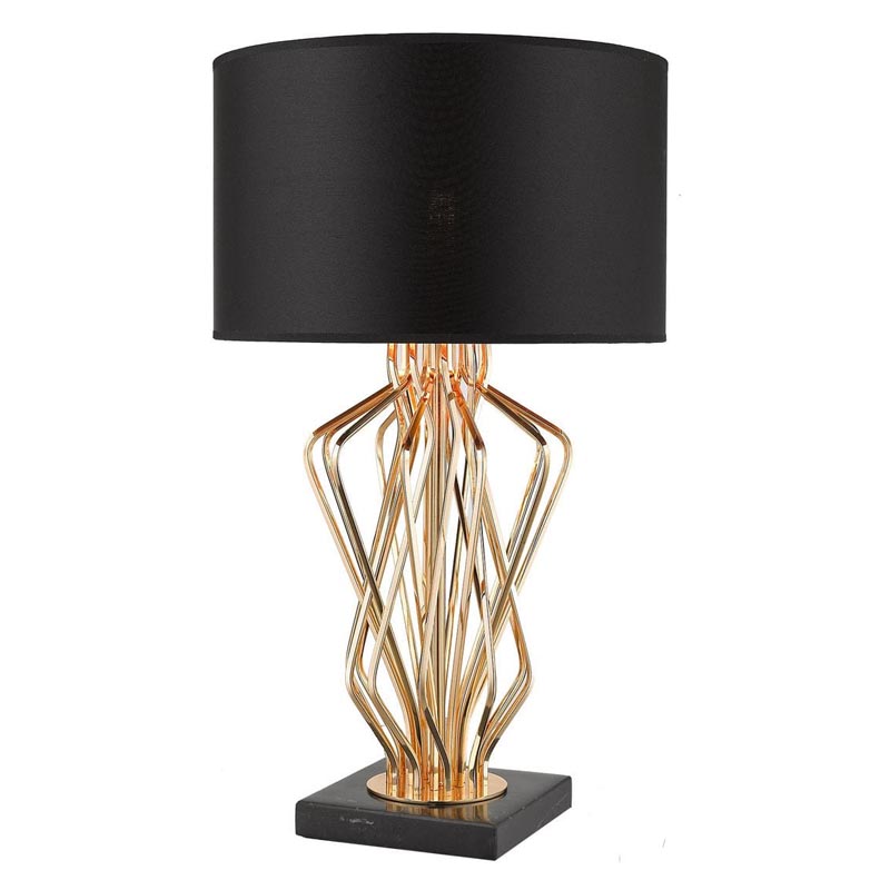 Настольная лампа Lester Table Lamp Черный Мрамор Nero Глянцевое золото Настольная лампа Lester Table Lamp Черный Мрамор Nero Глянцевое золото в Волгограде | Loft Concept