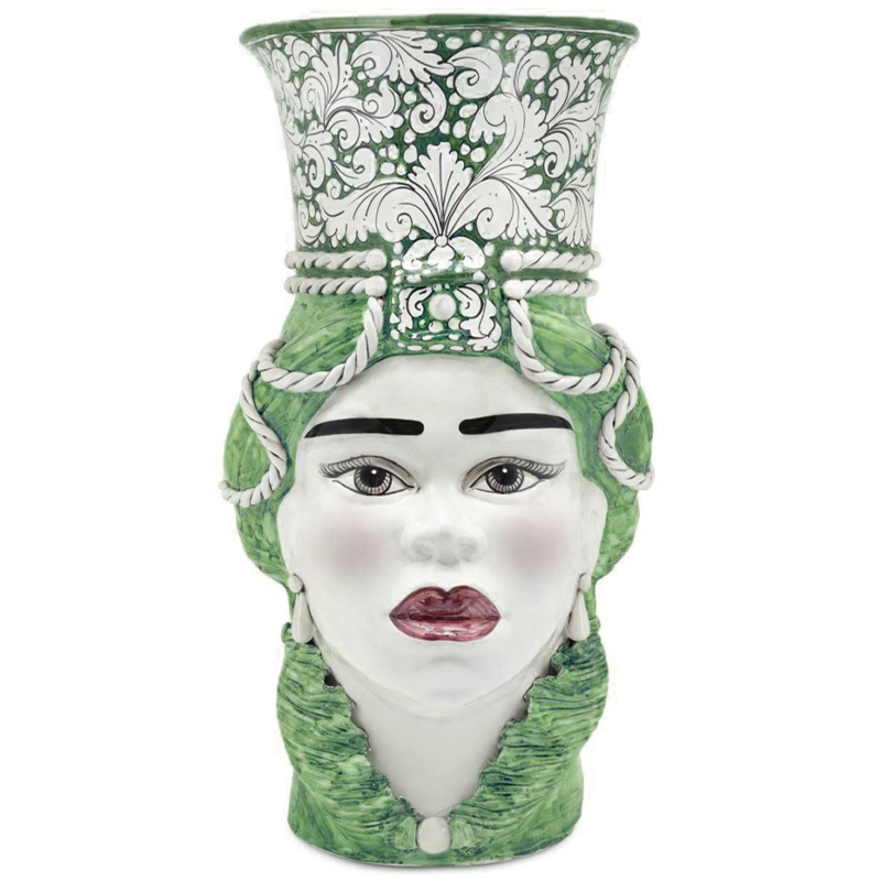 Ваза Vase Moro Lady Giant Ornate Green Зеленый Белый в Волгограде | Loft Concept 