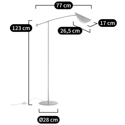 Торшер с поворотным плафоном Aracea Beige Floor Lamp Торшер с поворотным плафоном Aracea Beige Floor Lamp в Волгограде