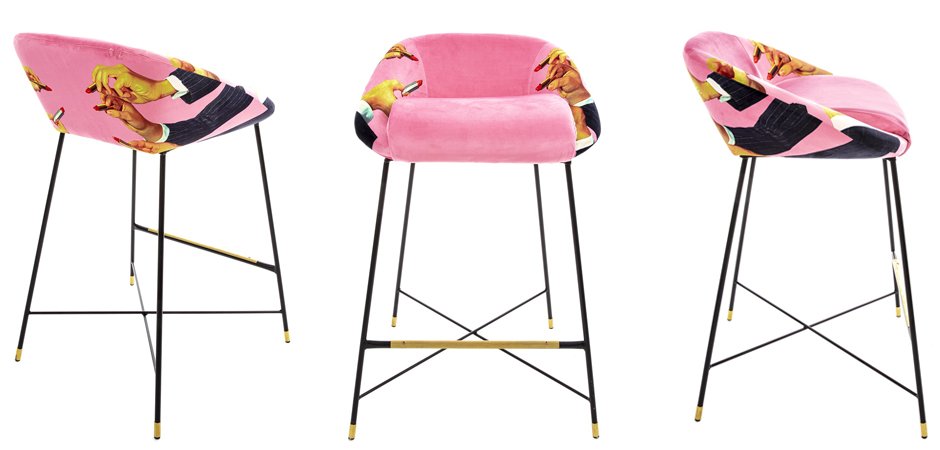 Барный стул Seletti High Stool Pink Lipsticks Барный стул Seletti High Stool Pink Lipsticks - Loft-Concept в Волгограде
