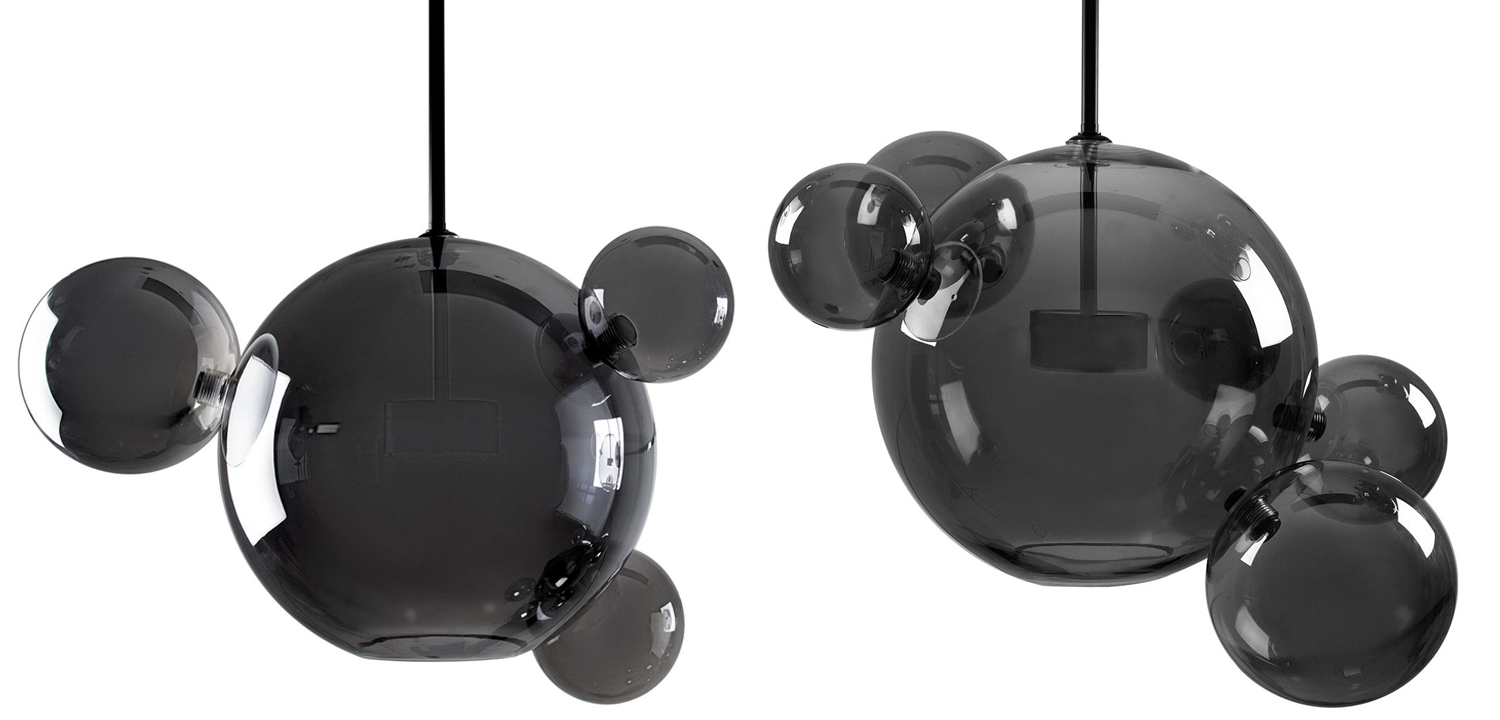 Люстра Bolle Circular Chandelier 14 BUBBLE Giopato & Coombes smoky - фото