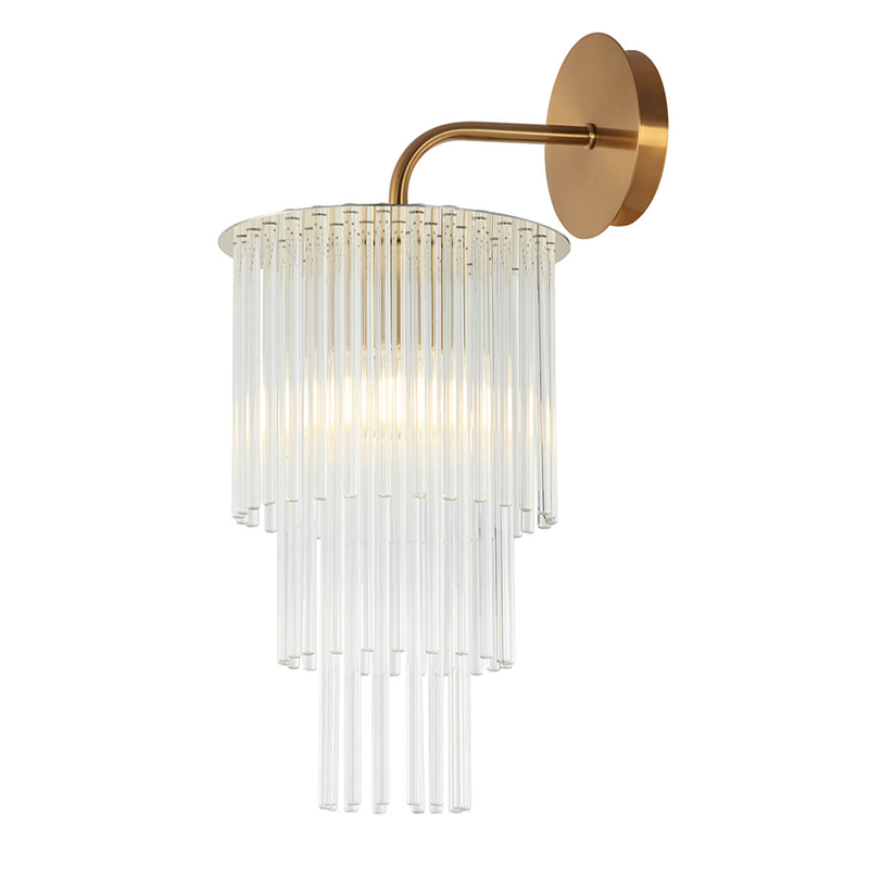 Бра Harrison Sconce gold Глянцевое золото Прозрачный Бра Harrison Sconce gold Глянцевое золото Прозрачный в Волгограде | Loft Concept