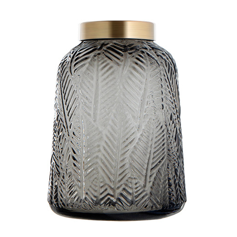 Ваза Grey Vase Golden Throat high Серый Глянцевое золото Ваза Grey Vase Golden Throat high Серый Глянцевое золото в Волгограде | Loft Concept