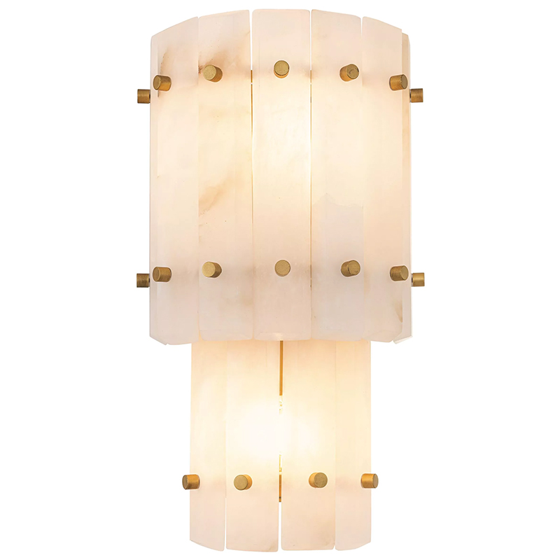 Бра Eichholtz Wall Lamp Blason Double Белый Мрамор Bianco Бежевый Латунь Бра Eichholtz Wall Lamp Blason Double Белый Мрамор Bianco Бежевый Латунь в Волгограде | Loft Concept