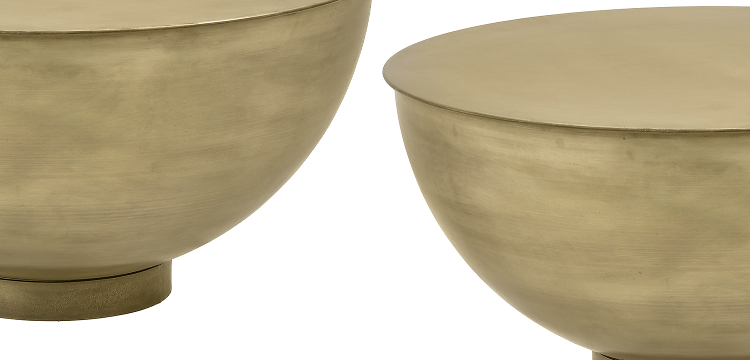 Круглый кофейный стол Modern Metal Caldron Coffee Table - фото