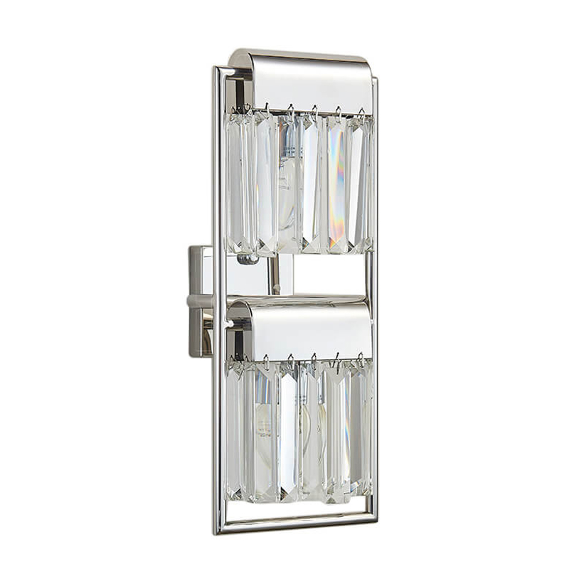 Бра Crystal Pendants chrome 2 Прозрачное Стекло Хром Бра Crystal Pendants chrome 2 Прозрачное Стекло Хром в Волгограде | Loft Concept