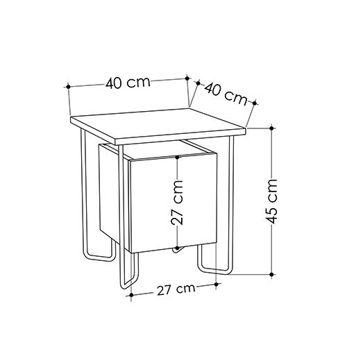 Прикроватная тумба белого цвета с дверцей ACRES NIGHTSTAND WHITE Прикроватная тумба белого цвета с дверцей ACRES NIGHTSTAND WHITE в Волгограде