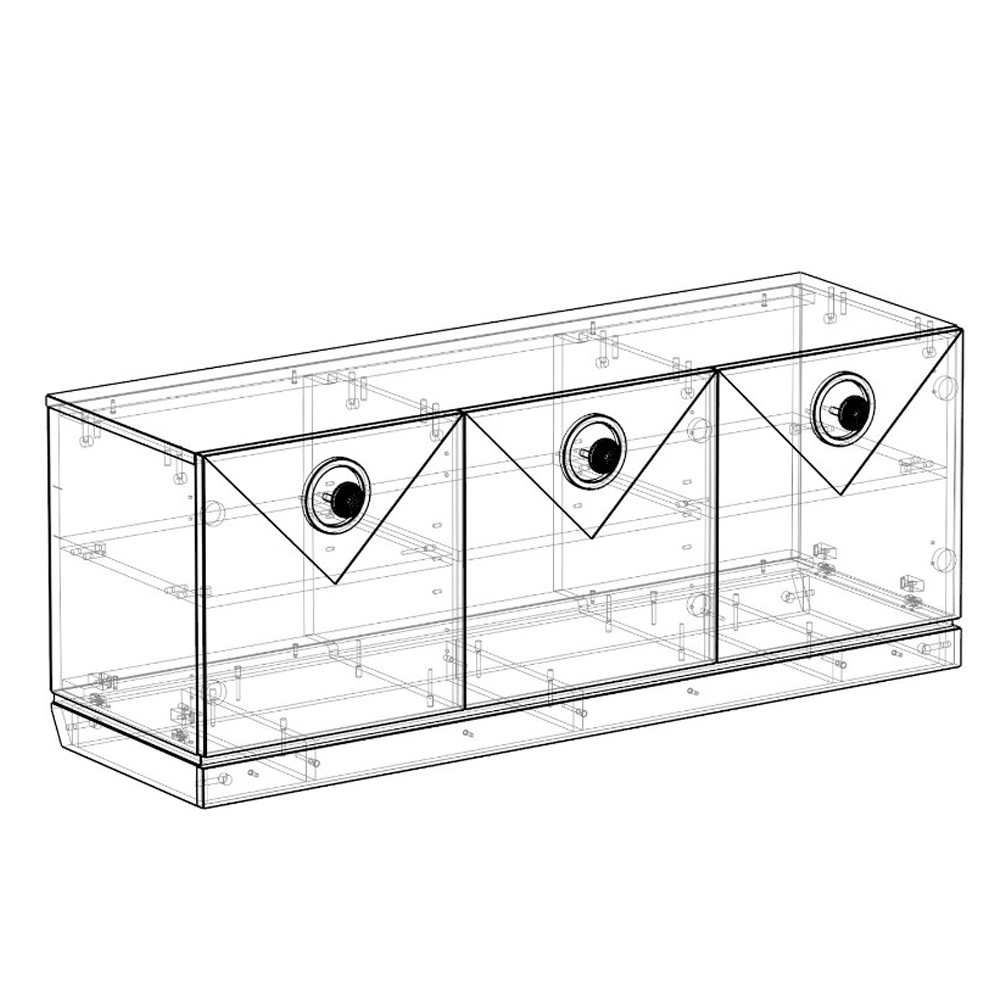 ТВ-тумба с 3-мя фактурными дверцами Satin Furniture в Волгограде