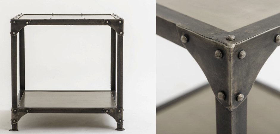 Кофейный стол Industrial Steampunk Nickel Side Table Кофейный стол Industrial Steampunk Nickel Side Table - Loft-Concept в Волгограде