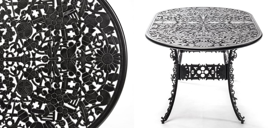 Обеденный стол Industry Collection ALUMINIUM OVAL TABLE – BLACK Обеденный стол Industry Collection ALUMINIUM OVAL TABLE – BLACK - Loft-Concept в Волгограде