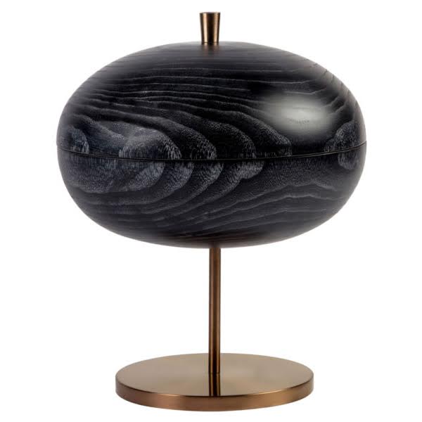 Черная чаша с крышкой Black Bowl Wood Золотой Черный Черная чаша с крышкой Black Bowl Wood Золотой Черный в Волгограде | Loft Concept