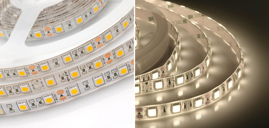 Светодиодная влагозащищенная лента 60LED/m 5050SMD теплый белый 5M - фото №2