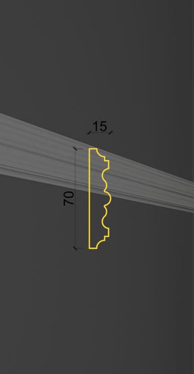 Гладкий молдинг MT-12 в Волгограде