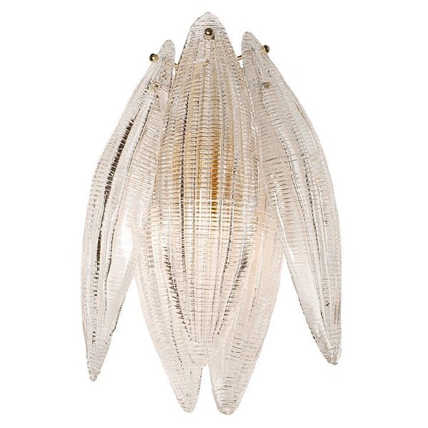 Бра Textured Glass Глянцевое золото Прозрачный (Transparent) Бра Textured Glass Глянцевое золото Прозрачный (Transparent) в Волгограде | Loft Concept