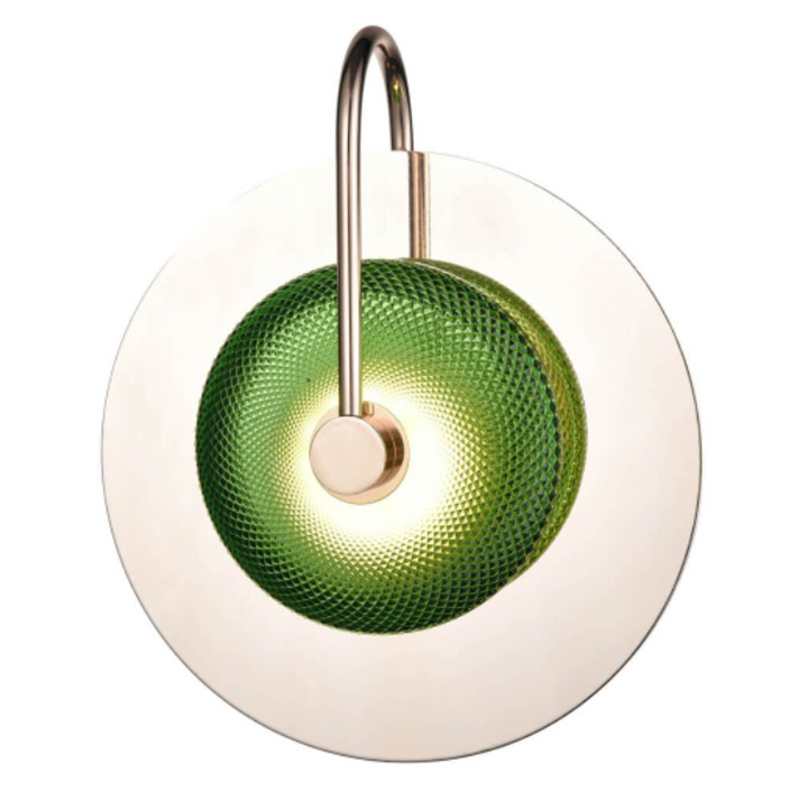 Бра Green Disk One Mirrored Зеленый Зеркало в Волгограде | Loft Concept 