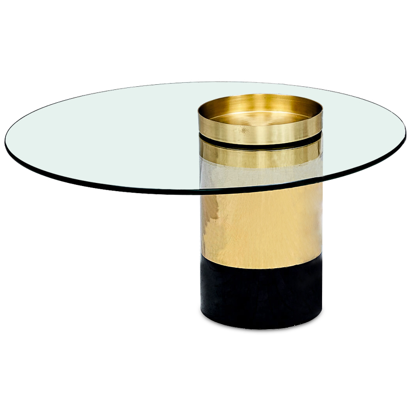 Кофейный стол Desi Coffee Table Латунь Прозрачный Черный Кофейный стол Desi Coffee Table Латунь Прозрачный Черный в Волгограде | Loft Concept
