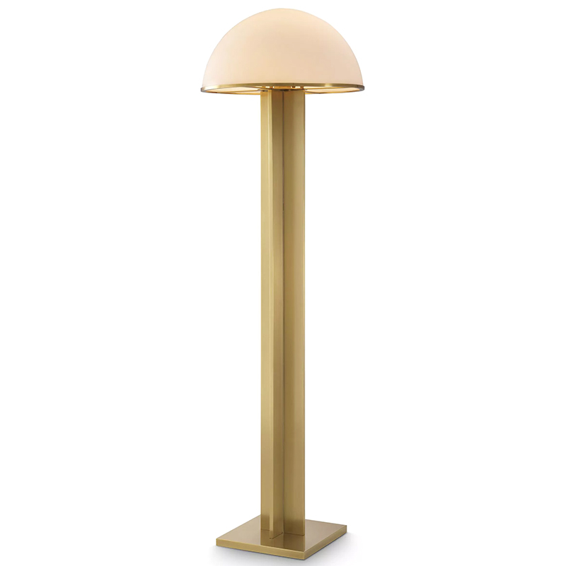Торшер Eichholtz Floor Lamp Berkley Белое матовое стекло Латунь Торшер Eichholtz Floor Lamp Berkley Белое матовое стекло Латунь в Волгограде | Loft Concept
