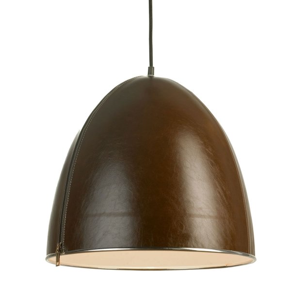Подвесной светильник Leather Cone Brown Pendant Подвесной светильник Leather Cone Brown Pendant в Волгограде | Loft Concept