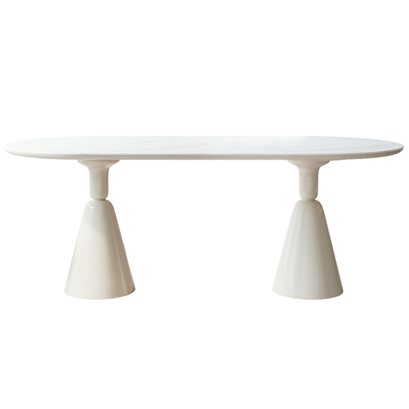 Обеденный стол Pion Dining Table Белый Белый Мрамор Bianco Обеденный стол Pion Dining Table Белый Белый Мрамор Bianco в Волгограде | Loft Concept