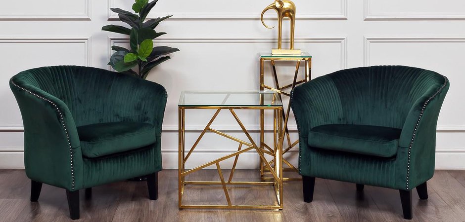 Подставка Serene Furnishing Gold Clear Glass Top stand Подставка Serene Furnishing Gold Clear Glass Top stand - Loft-Concept в Волгограде