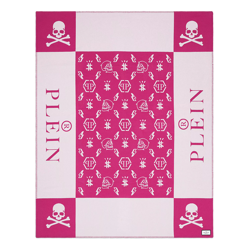 Плед Philipp Plein Plaid Cashmere Skull Pink Розовый Белый Плед Philipp Plein Plaid Cashmere Skull Pink Розовый Белый в Волгограде | Loft Concept