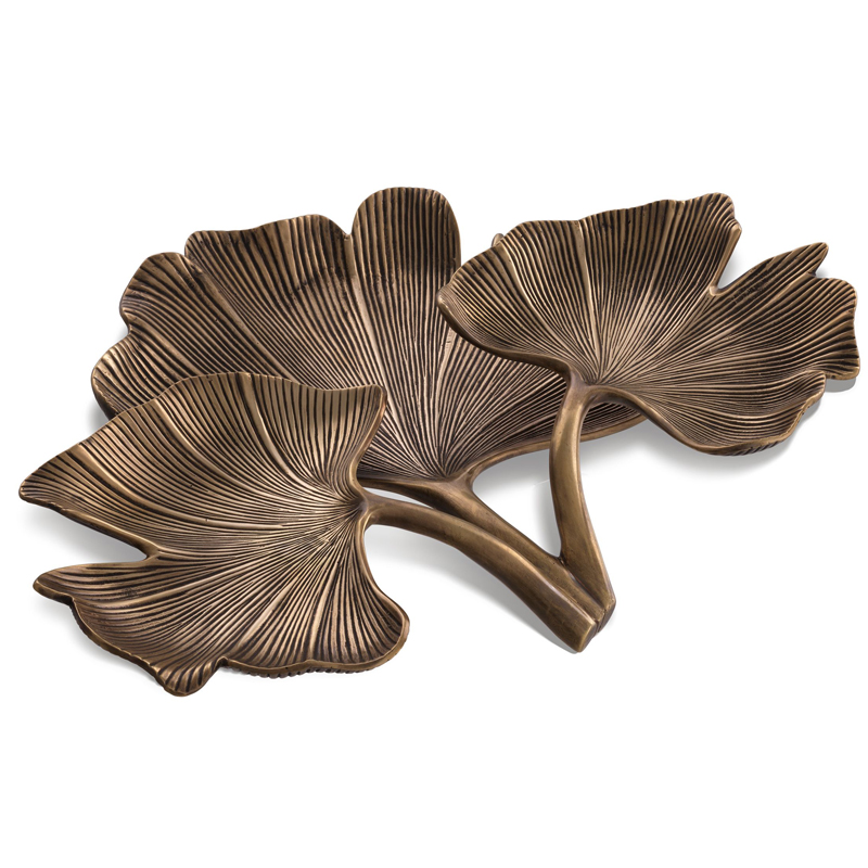 Поднос Eichholtz Tray Ginkgo Винтажная латунь Поднос Eichholtz Tray Ginkgo Винтажная латунь в Волгограде | Loft Concept
