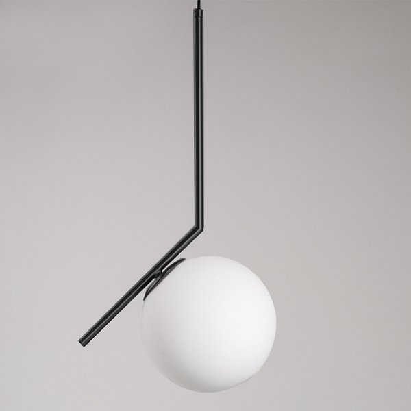 Светильник Flos IC Lighting Black Pendant Lamp Черный Белый Светильник Flos IC Lighting Black Pendant Lamp Черный Белый в Волгограде | Loft Concept