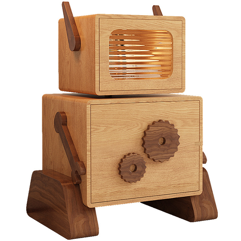 Тумба Wood Robot Nightstand Коричневый Древесина Тумба Wood Robot Nightstand Коричневый Древесина в Волгограде | Loft Concept