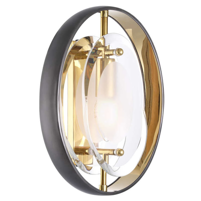 Бра Eichholtz Wall Lamp Vincente Глянцевое золото Прозрачный Черный Бра Eichholtz Wall Lamp Vincente Глянцевое золото Прозрачный Черный в Волгограде | Loft Concept