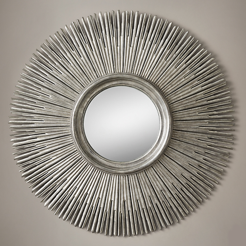 Restoration Hardware ROUND SUNBURST MIRROR Silver Серебро винтаж Restoration Hardware ROUND SUNBURST MIRROR Silver Серебро винтаж в Волгограде | Loft Concept