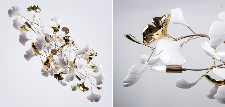 Большая люстра Wintery flover с Белыми декоративными плафонами Большая люстра Wintery flover с Белыми декоративными плафонами - Loft-Concept в Волгограде