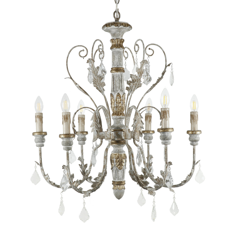 Люстра Narcisse Provence Chandelier Бронза Светло-серый Люстра Narcisse Provence Chandelier Бронза Светло-серый в Волгограде | Loft Concept