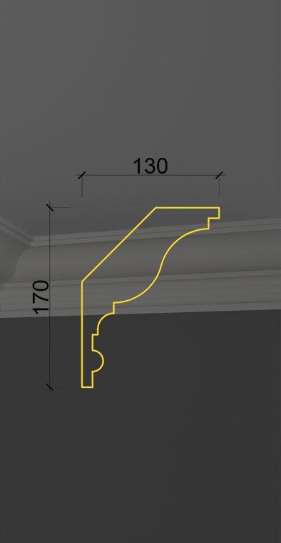 Гладкий карниз KT-14 в Волгограде
