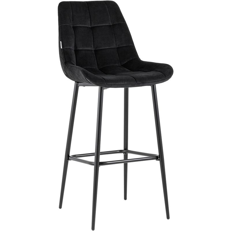 Стул Полубарный NANCY Chair посадка 75 см Черный Велюр Черный Стул Полубарный NANCY Chair посадка 75 см Черный Велюр Черный в Волгограде | Loft Concept