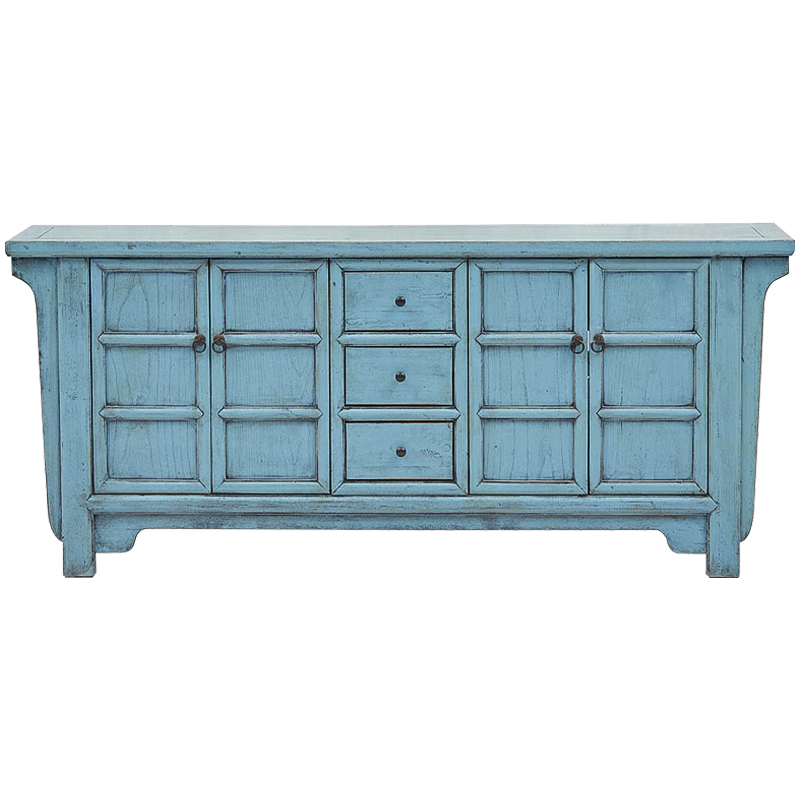 Комод в китайском стиле Blue Chest of Drawers Chinese Collection Голубой Коричневый Комод в китайском стиле Blue Chest of Drawers Chinese Collection Голубой Коричневый в Волгограде | Loft Concept