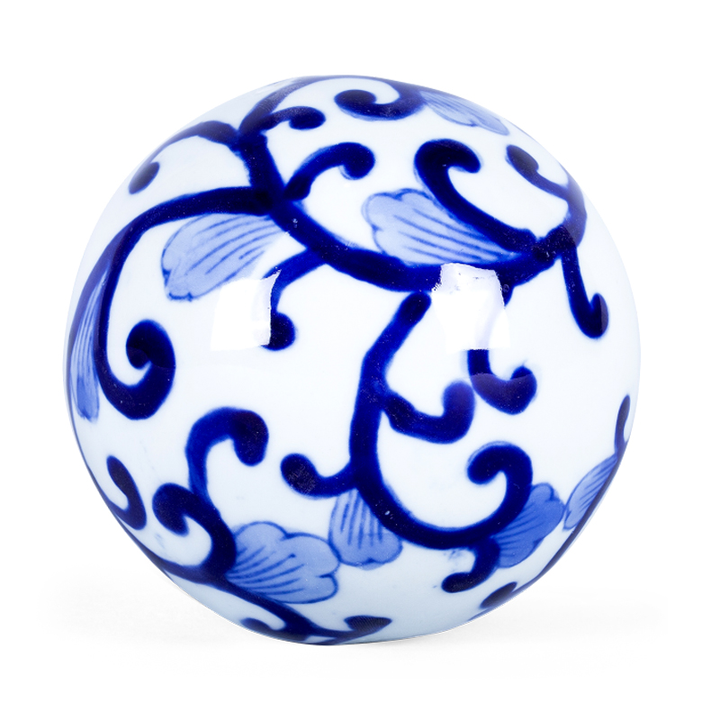 Статуэтка Blue & White Pattern Ball Белый Синий Статуэтка Blue & White Pattern Ball Белый Синий в Волгограде | Loft Concept