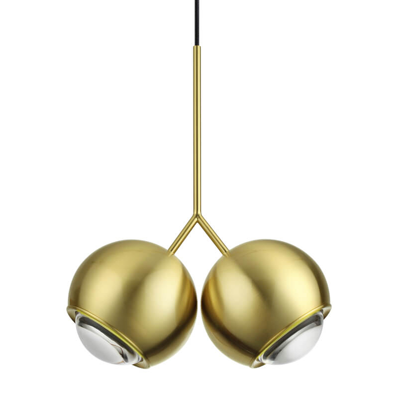 Подвесной светильник Ivor Pendant Double Gold Глянцевое золото Подвесной светильник Ivor Pendant Double Gold Глянцевое золото в Волгограде | Loft Concept