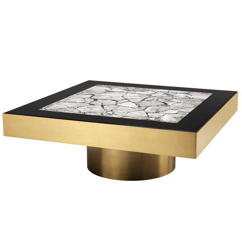 Кофейный стол Eichholtz Coffee Table Tatler Матовая латунь Черный Серый Кофейный стол Eichholtz Coffee Table Tatler Матовая латунь Черный Серый в Волгограде | Loft Concept