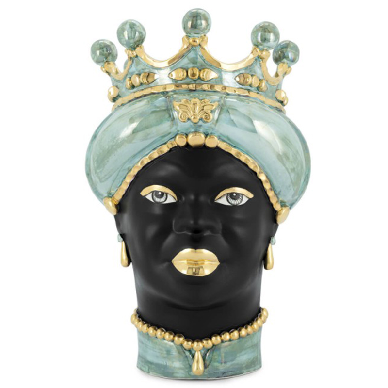 Ваза VASE MORO LADY MED. MOP green Черный Прозрачный зеленый Золотой Ваза VASE MORO LADY MED. MOP green Черный Прозрачный зеленый Золотой в Волгограде | Loft Concept