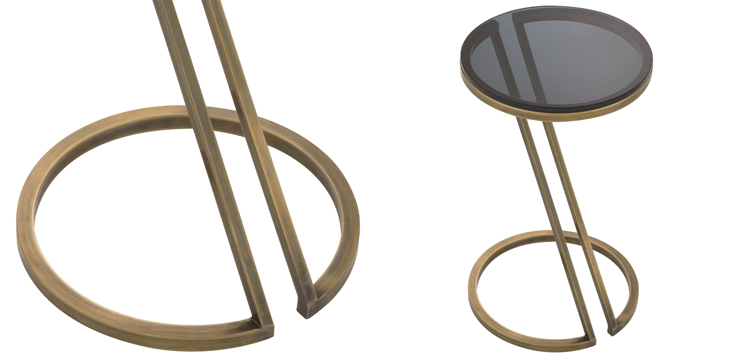Приставной стол Eichholtz Side Table Falcone Brass - фото №1