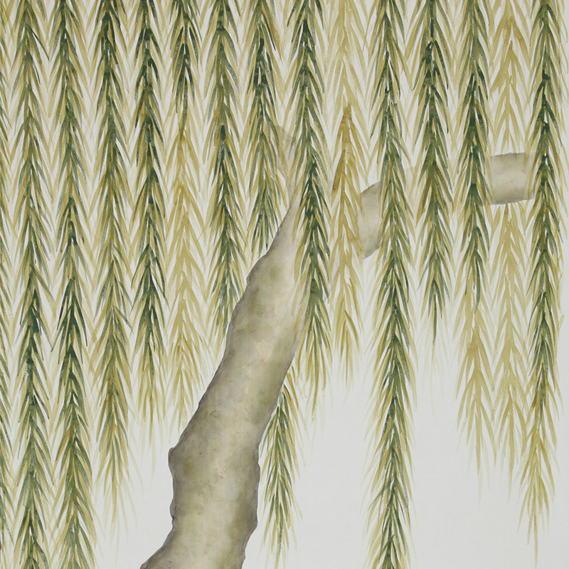 Обои ручная роспись Willow Original colourway on Bleached White dyed silk Обои ручная роспись Willow Original colourway on Bleached White dyed silk в Волгограде | Loft Concept
